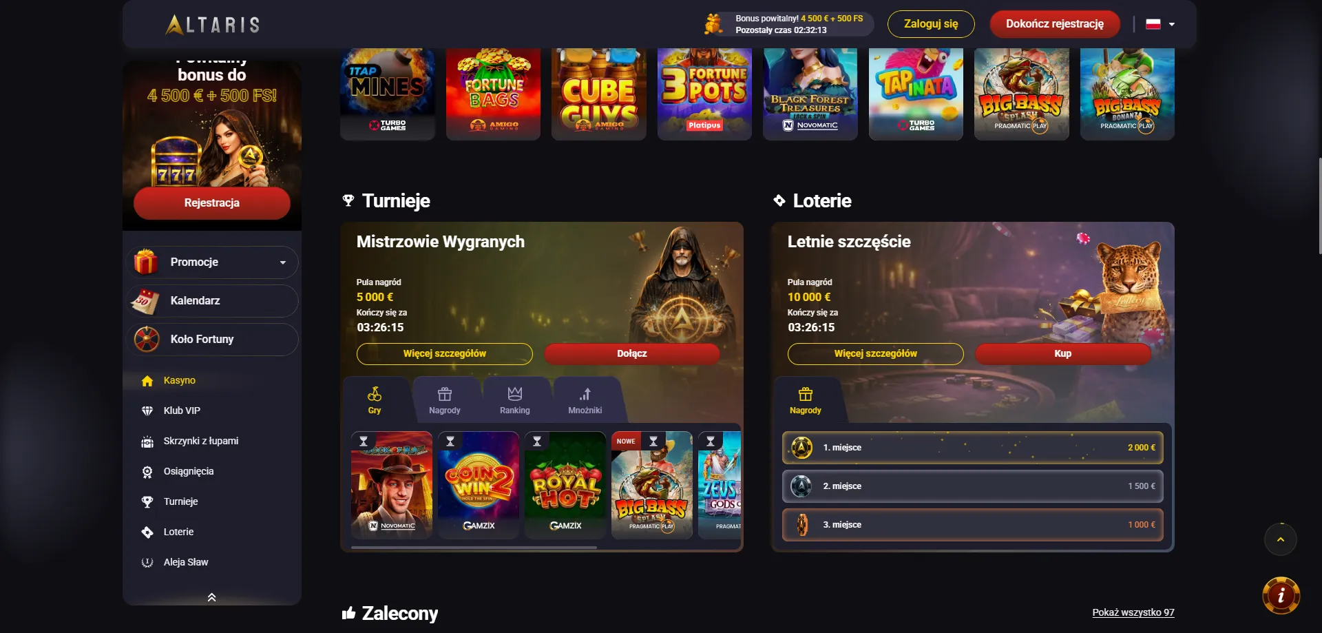 Altaris Casino zakłady sportowe &ndash; pełna oferta bukmacherska